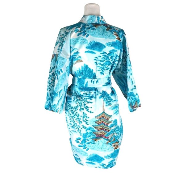 Vintage Kimono Bathrobe House Coat Swim Suit Cover Up Lounging Wear - Picture 4 of 6